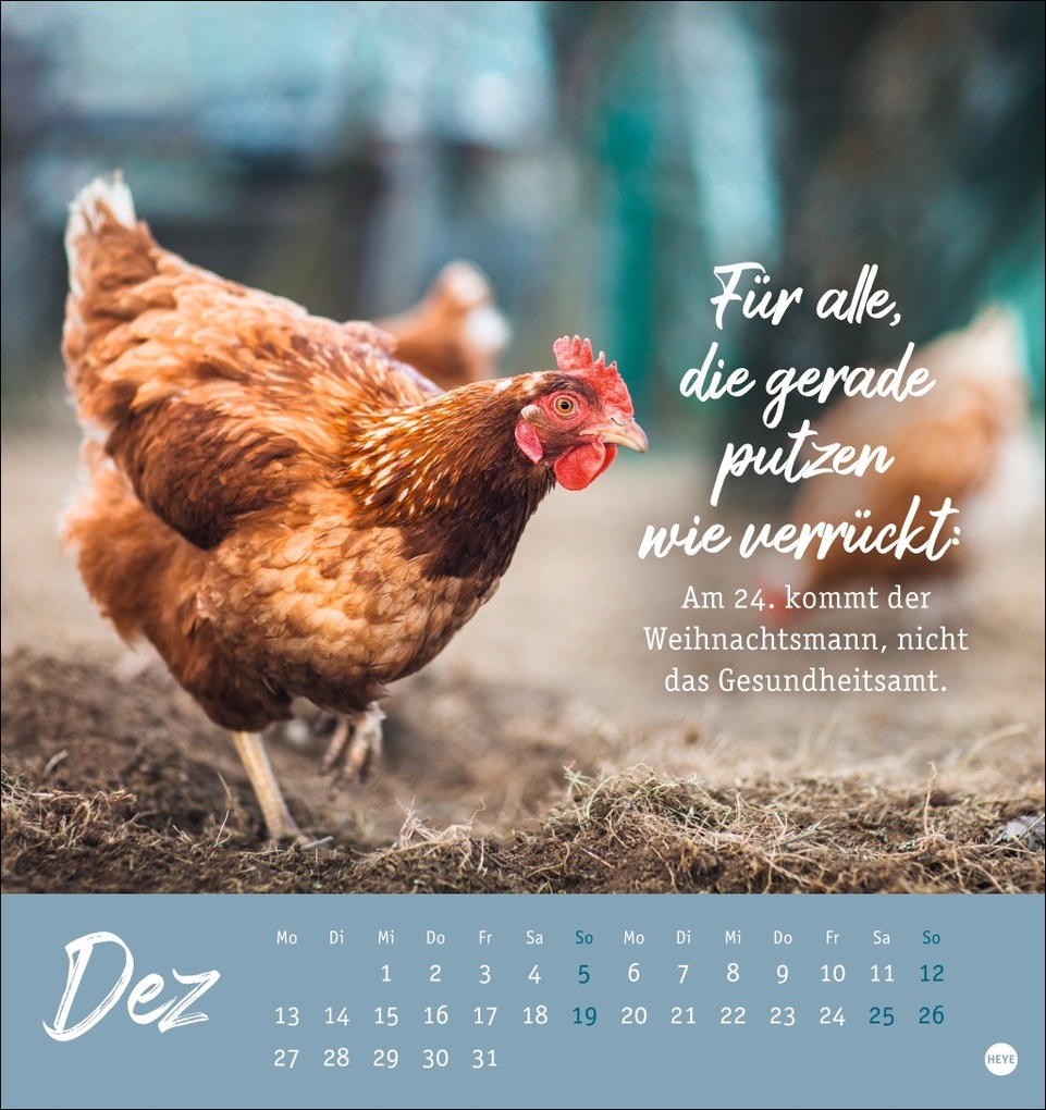 Weitere Ansicht: Hühner Postkartenkalender 2027 - Ach, du verrücktes Huhn!