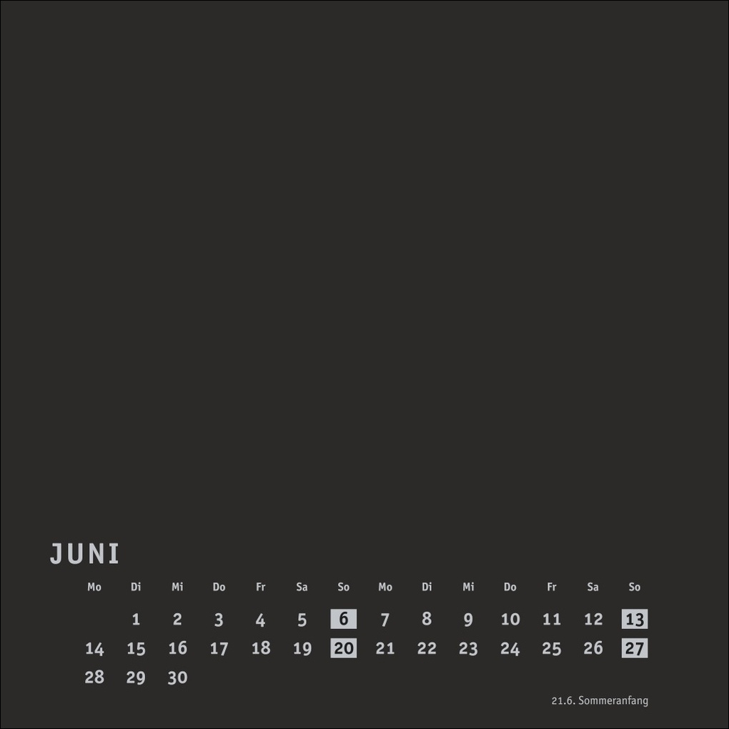 Weitere Ansicht: Premium-Bastelkalender schwarz klein 2027