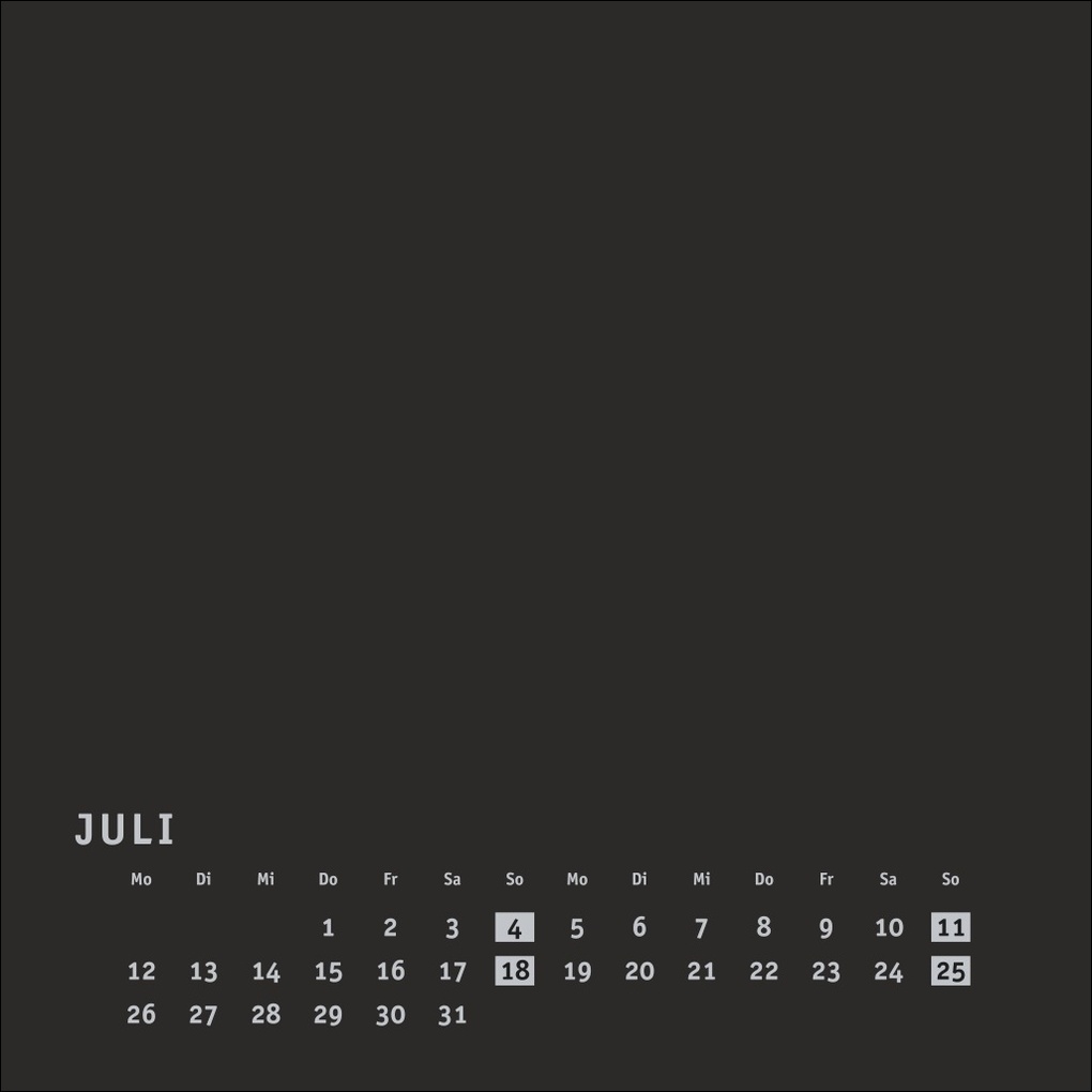 Weitere Ansicht: Premium-Bastelkalender schwarz klein 2027