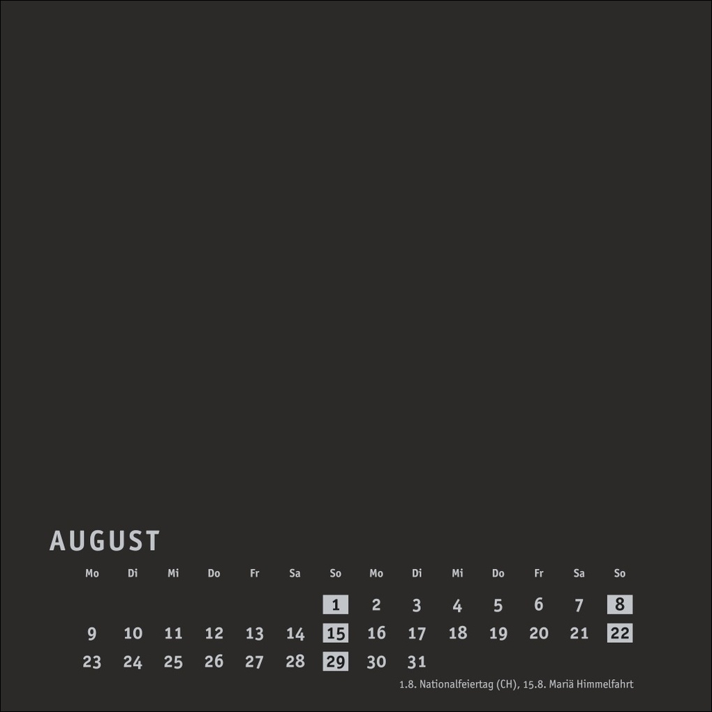 Weitere Ansicht: Premium-Bastelkalender schwarz klein 2027