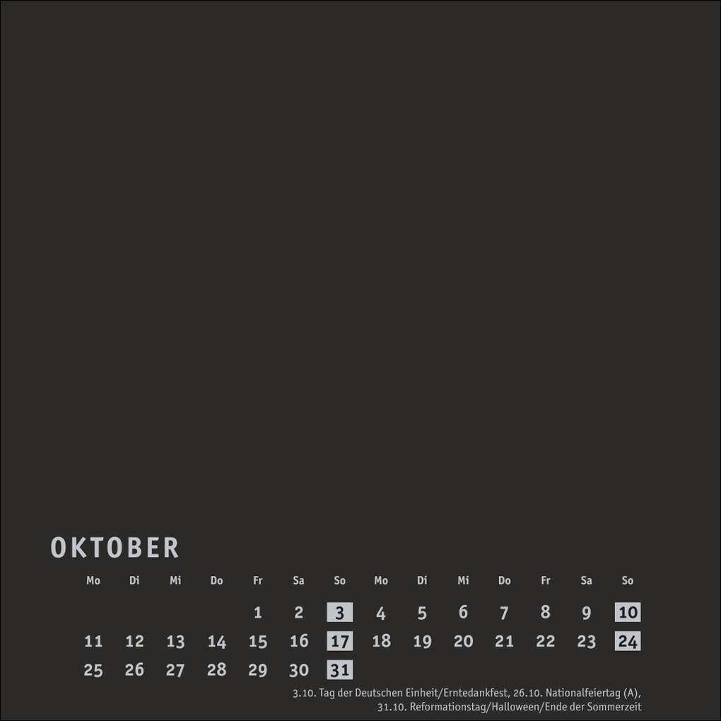 Weitere Ansicht: Premium-Bastelkalender schwarz klein 2027