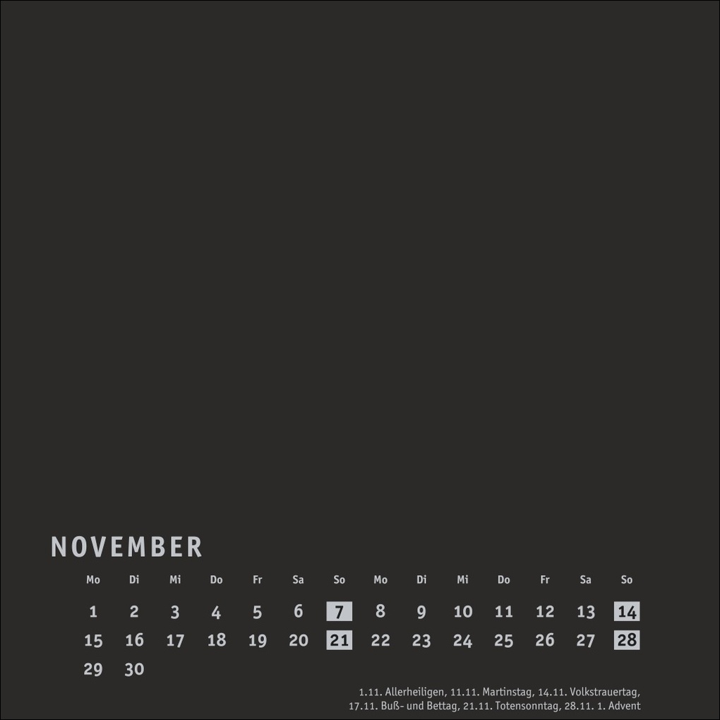 Weitere Ansicht: Premium-Bastelkalender schwarz klein 2027