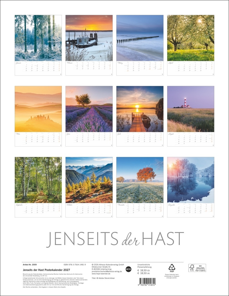 Weitere Ansicht: Jenseits der Hast Posterkalender 2027