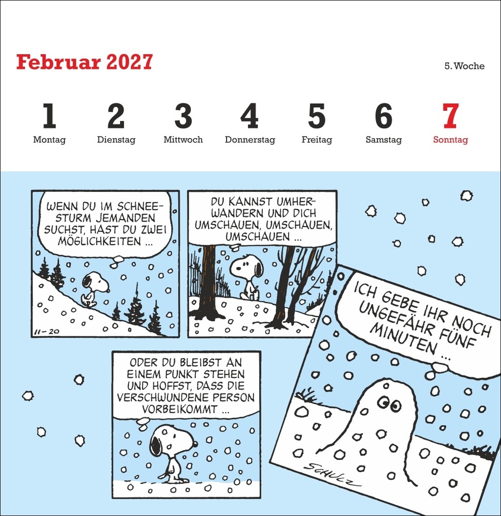 Weitere Ansicht: Peanuts Premium-Postkartenkalender 2027