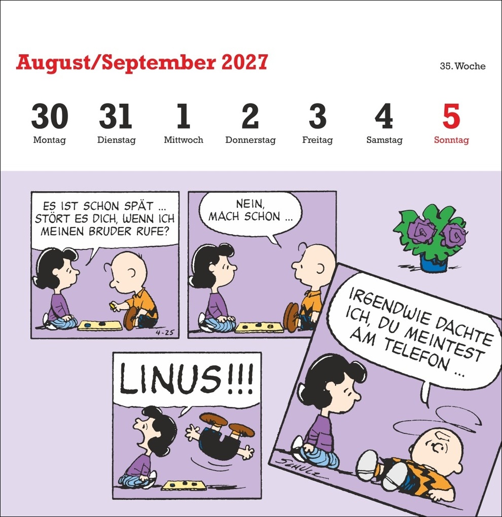 Weitere Ansicht: Peanuts Premium-Postkartenkalender 2027