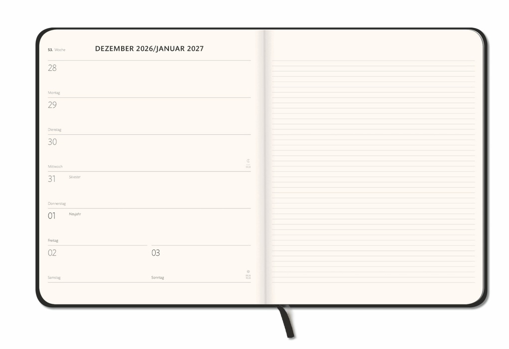 Weitere Ansicht: Kombitimer schwarz groß 2027