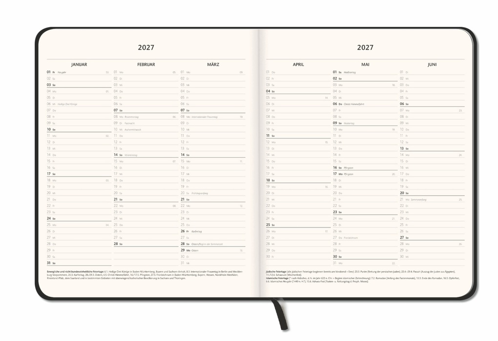 Weitere Ansicht: Kombitimer schwarz groß 2027