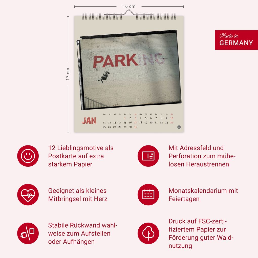 Weitere Ansicht: Banksy Postkartenkalender 2027