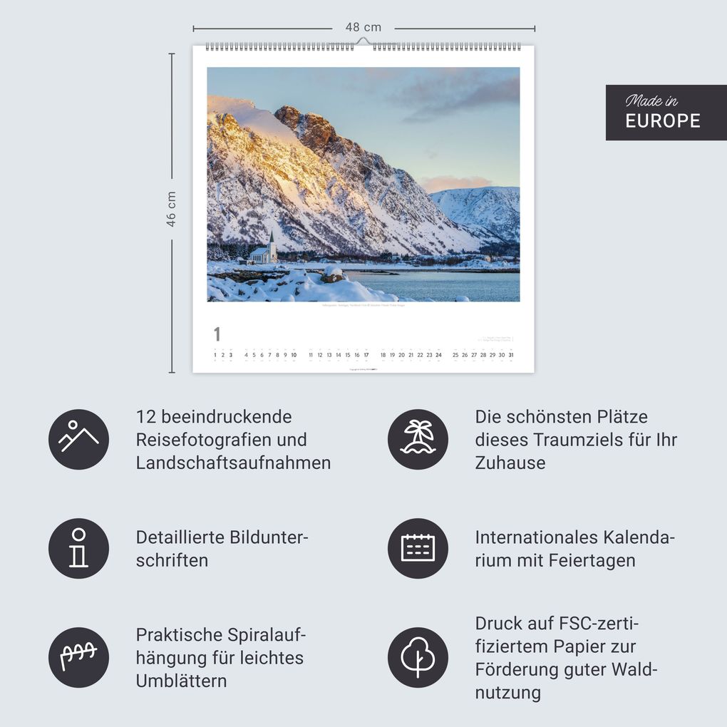 Weitere Ansicht: Norwegen Kalender 2027 - Im Land der Mitternachtssonne