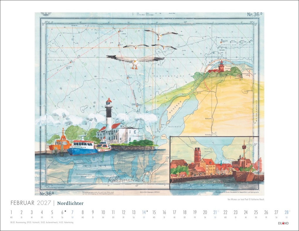 Weitere Ansicht: Nordlichter - See(h)karten Kalender 2027 | Katharina Noack
