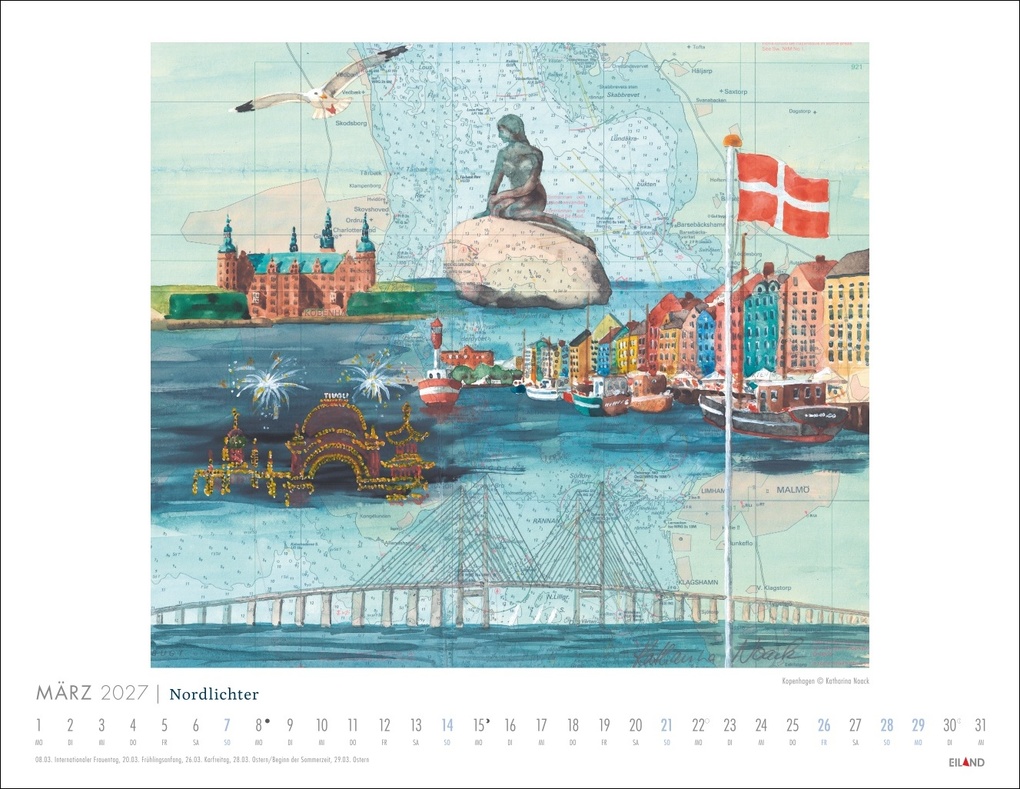 Weitere Ansicht: Nordlichter - See(h)karten Kalender 2027 | Katharina Noack
