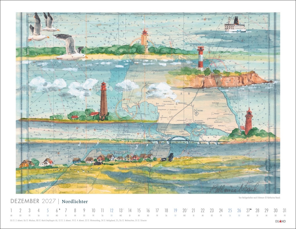 Weitere Ansicht: Nordlichter - See(h)karten Kalender 2027 | Katharina Noack