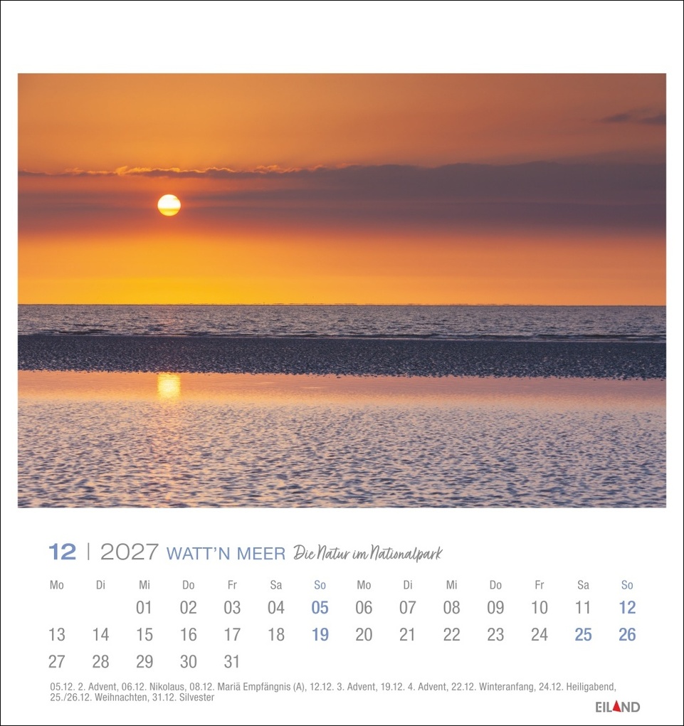 Weitere Ansicht: Watt'n Meer Postkartenkalender 2027 - Die Natur im Nationalpark