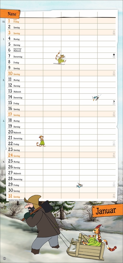 Weitere Ansicht: Pettersson und Findus Familienplaner 2027 | Sven Nordqvist