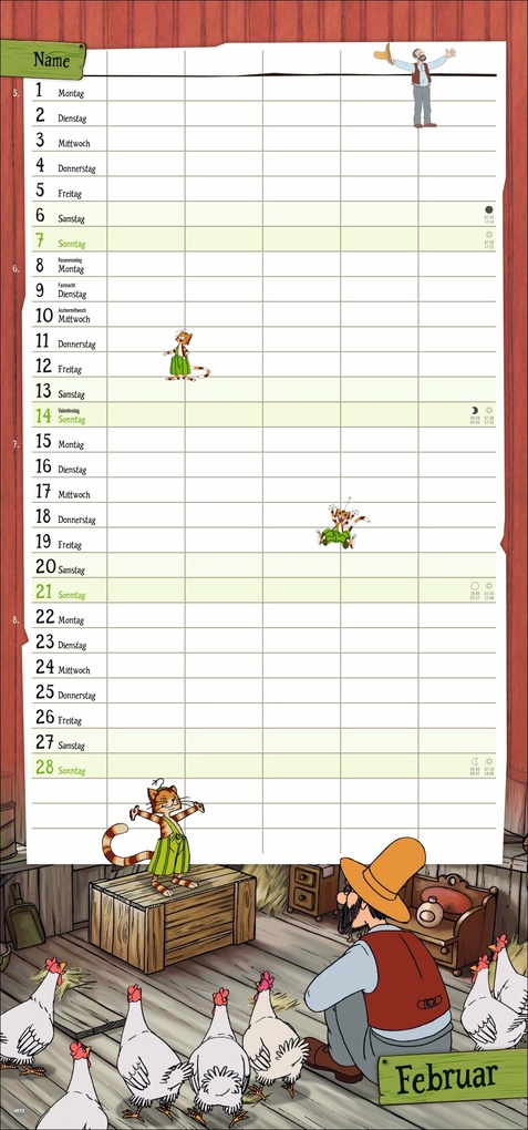 Weitere Ansicht: Pettersson und Findus Familienplaner 2027 | Sven Nordqvist