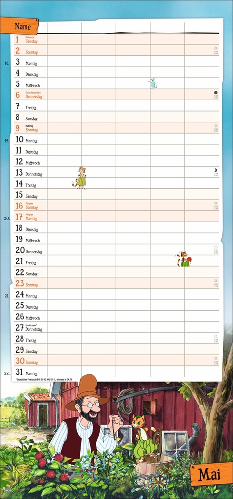 Weitere Ansicht: Pettersson und Findus Familienplaner 2027 | Sven Nordqvist