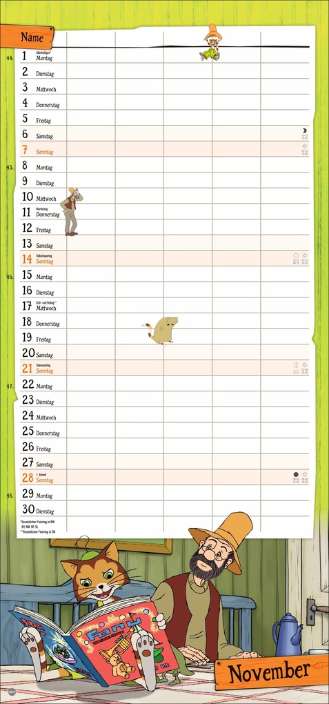 Weitere Ansicht: Pettersson und Findus Familienplaner 2027 | Sven Nordqvist