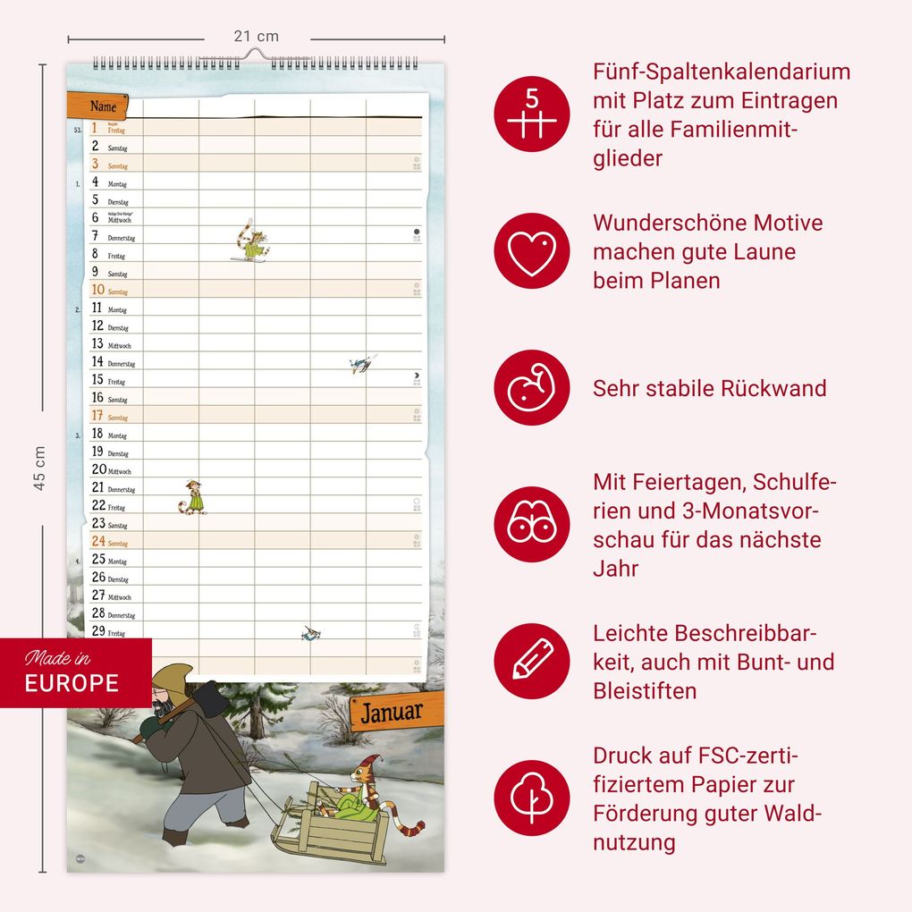 Weitere Ansicht: Pettersson und Findus Familienplaner 2027 | Sven Nordqvist