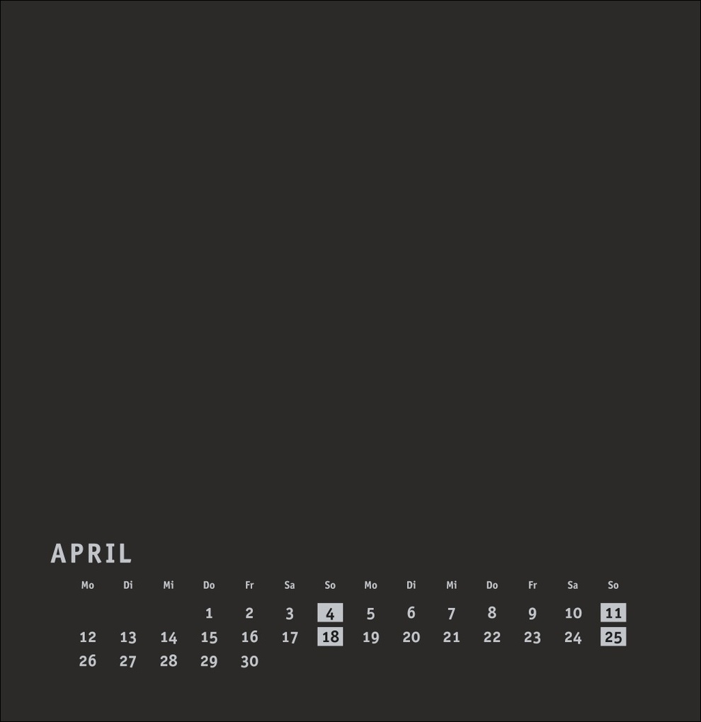 Weitere Ansicht: Premium-Bastelkalender schwarz groß 2027