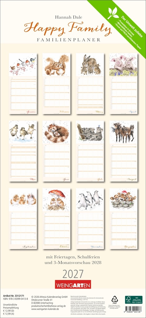 Weitere Ansicht: Happy Family Familienplaner 2027 | Hannah Dale