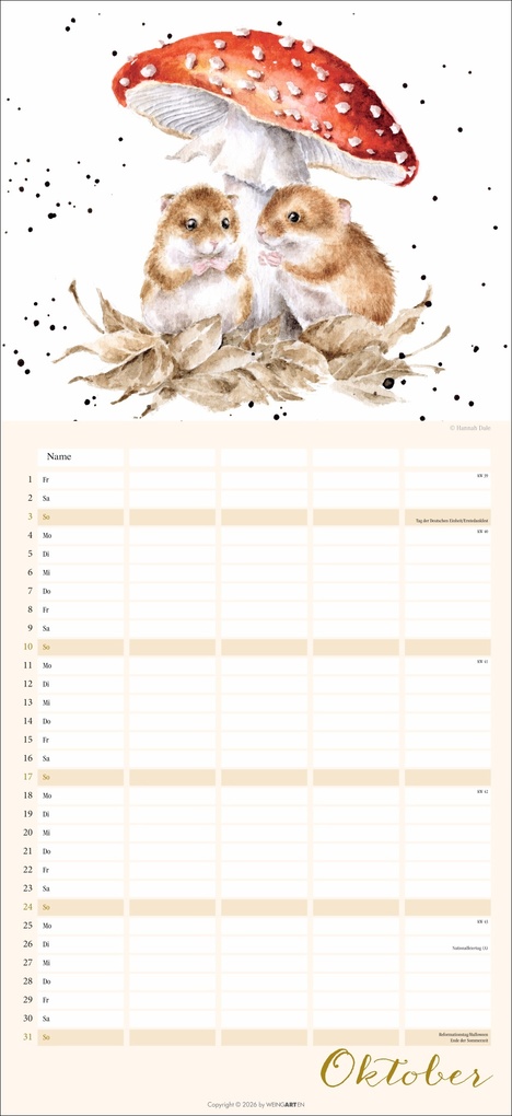 Weitere Ansicht: Happy Family Familienplaner 2027 | Hannah Dale