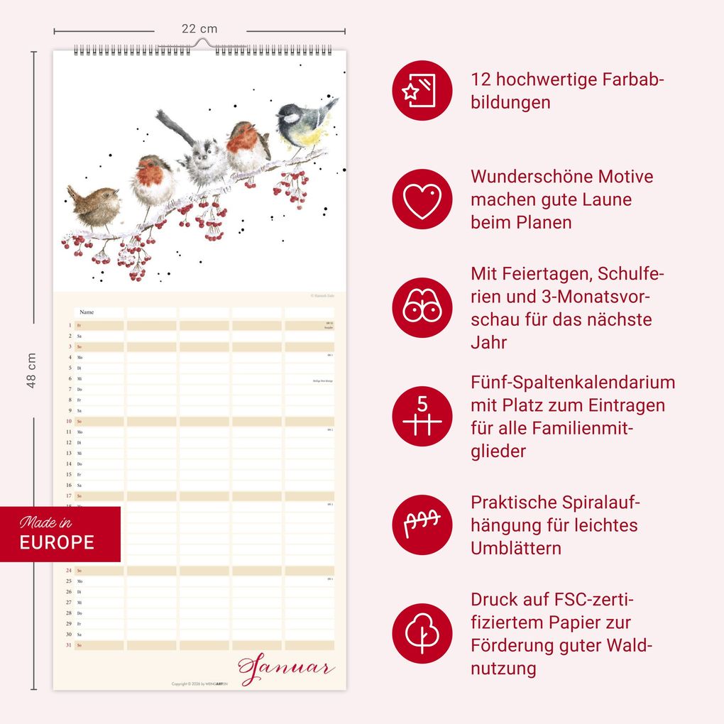 Weitere Ansicht: Happy Family Familienplaner 2027 | Hannah Dale