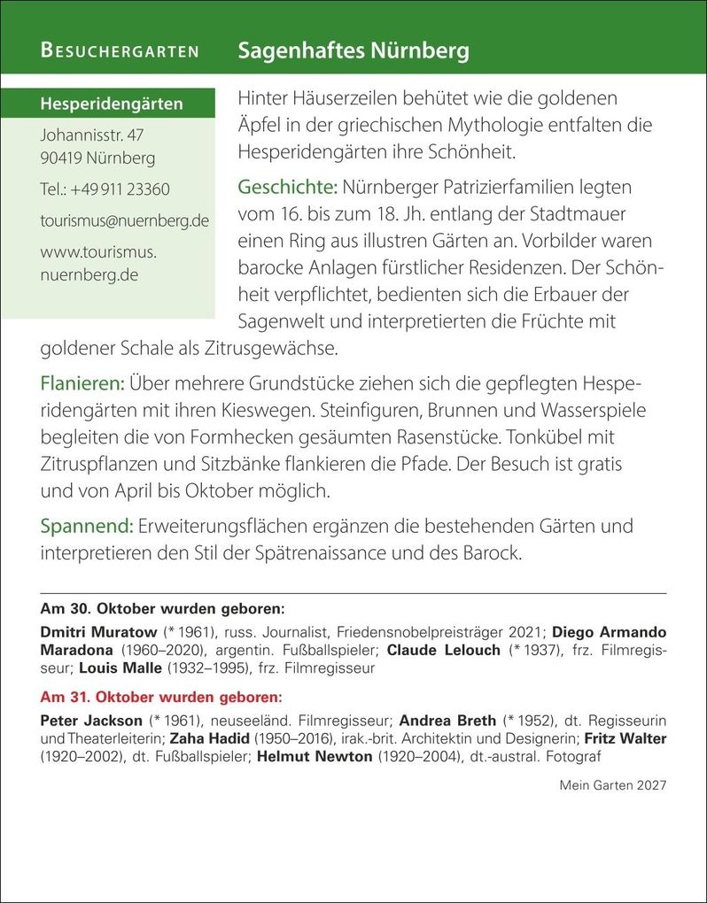 Weitere Ansicht: Mein Garten Tagesabreißkalender 2027 - Praktische Tipps für 2027 | Ulrich Thimm