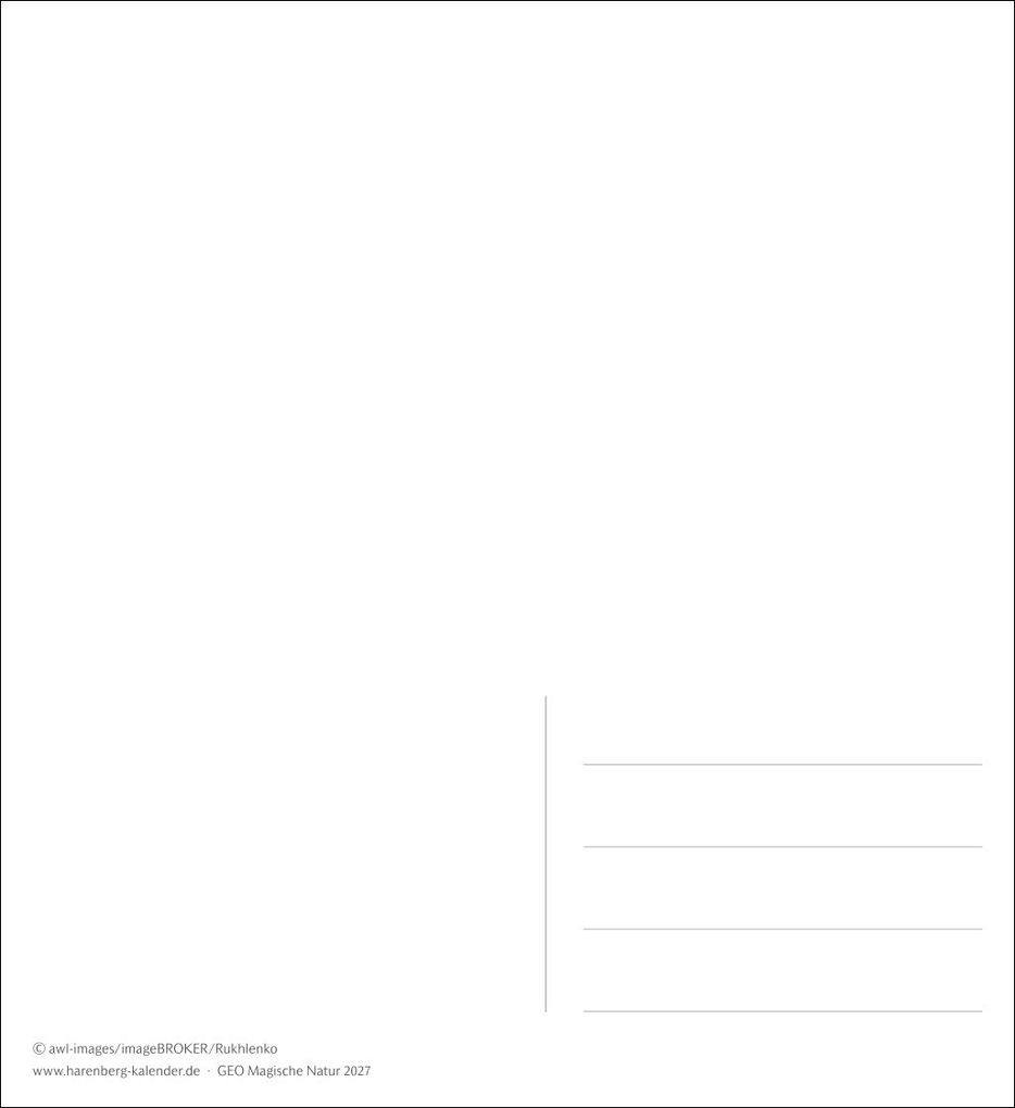 Weitere Ansicht: GEO Magische Natur Postkartenkalender 2027 - Wochenkalender mit 53 Postkarten