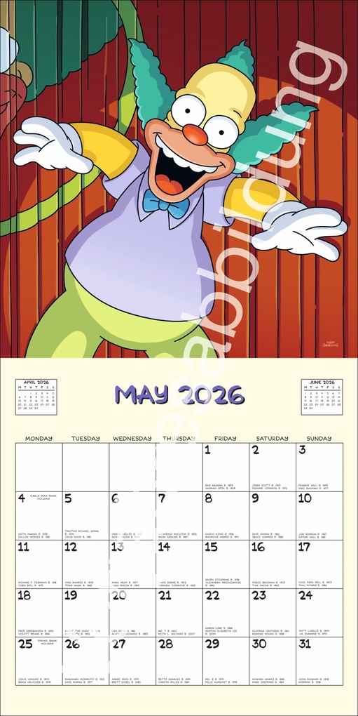 Weitere Ansicht: The Simpsons Broschurkalender 2027