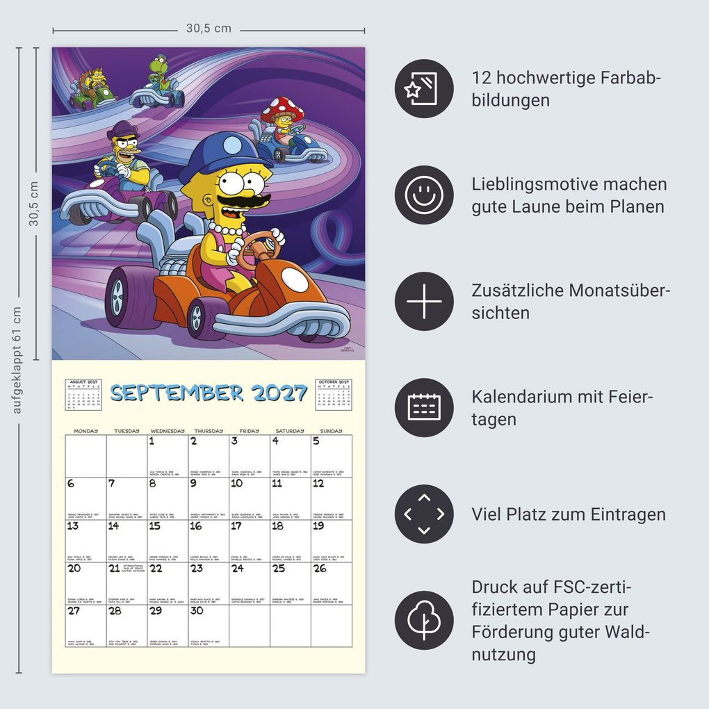 Weitere Ansicht: The Simpsons Broschurkalender 2027