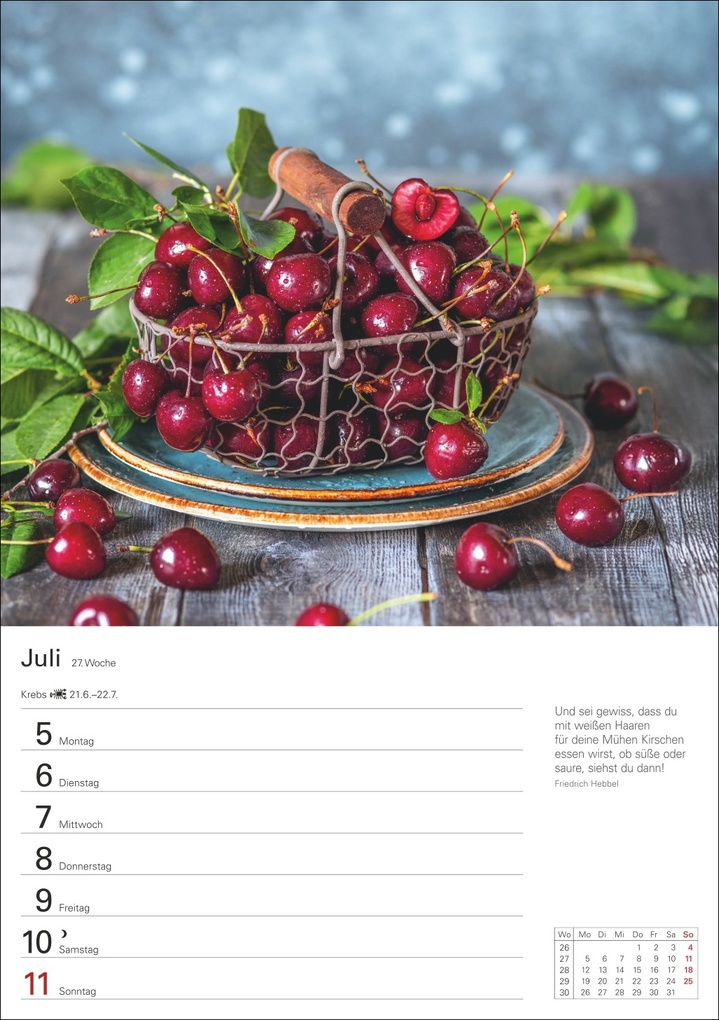 Weitere Ansicht: Küchenkalender Wochenplaner 2027 - 53 inspirierende Fotografien