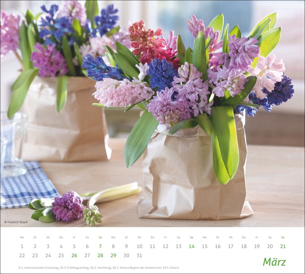 Weitere Ansicht: times&more Blumen Bildkalender 2027