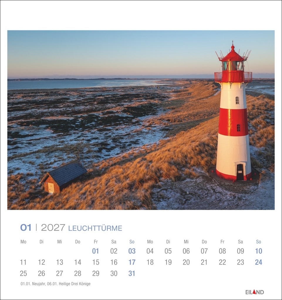 Weitere Ansicht: Leuchttürme Postkartenkalender 2027 - Leuchten des Nordens