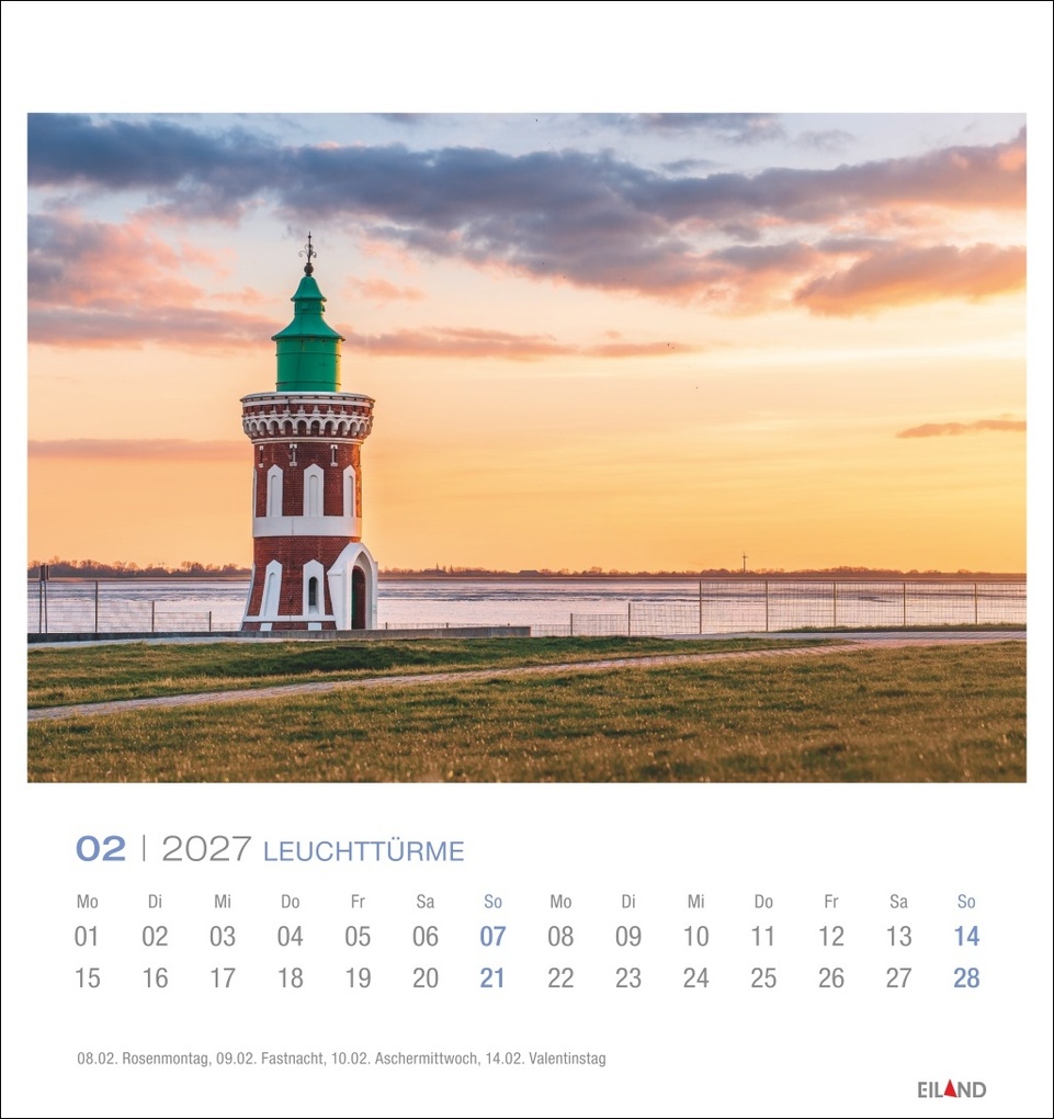 Weitere Ansicht: Leuchttürme Postkartenkalender 2027 - Leuchten des Nordens