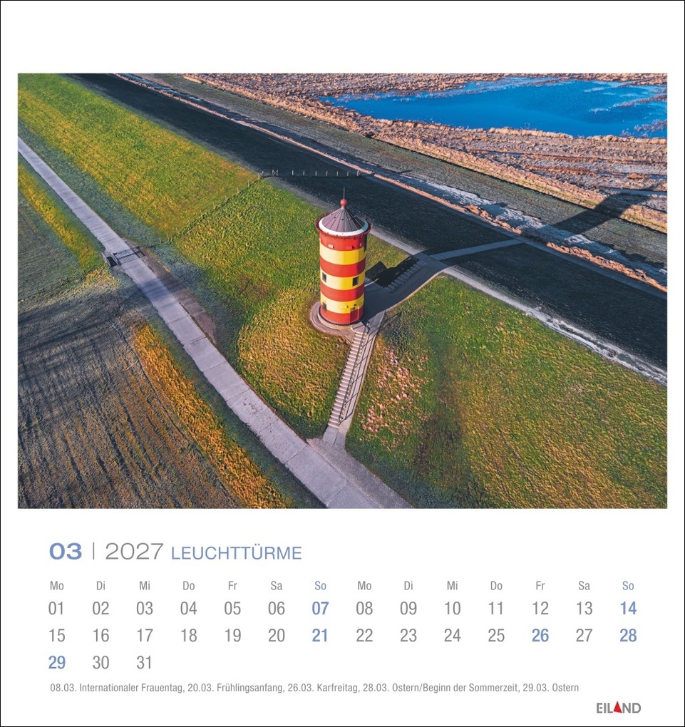 Weitere Ansicht: Leuchttürme Postkartenkalender 2027 - Leuchten des Nordens