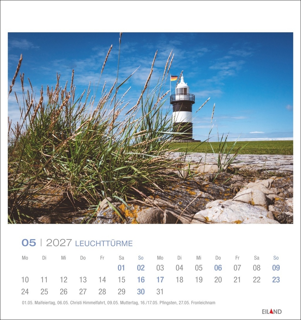 Weitere Ansicht: Leuchttürme Postkartenkalender 2027 - Leuchten des Nordens