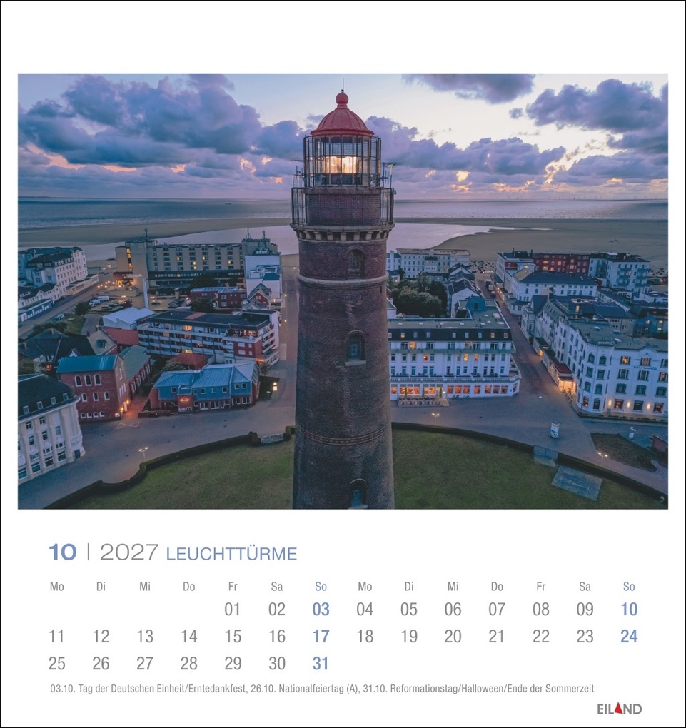 Weitere Ansicht: Leuchttürme Postkartenkalender 2027 - Leuchten des Nordens