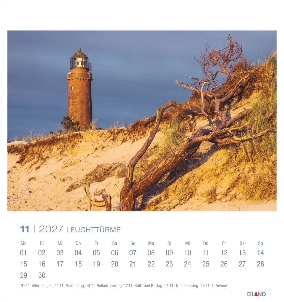 Weitere Ansicht: Leuchttürme Postkartenkalender 2027 - Leuchten des Nordens