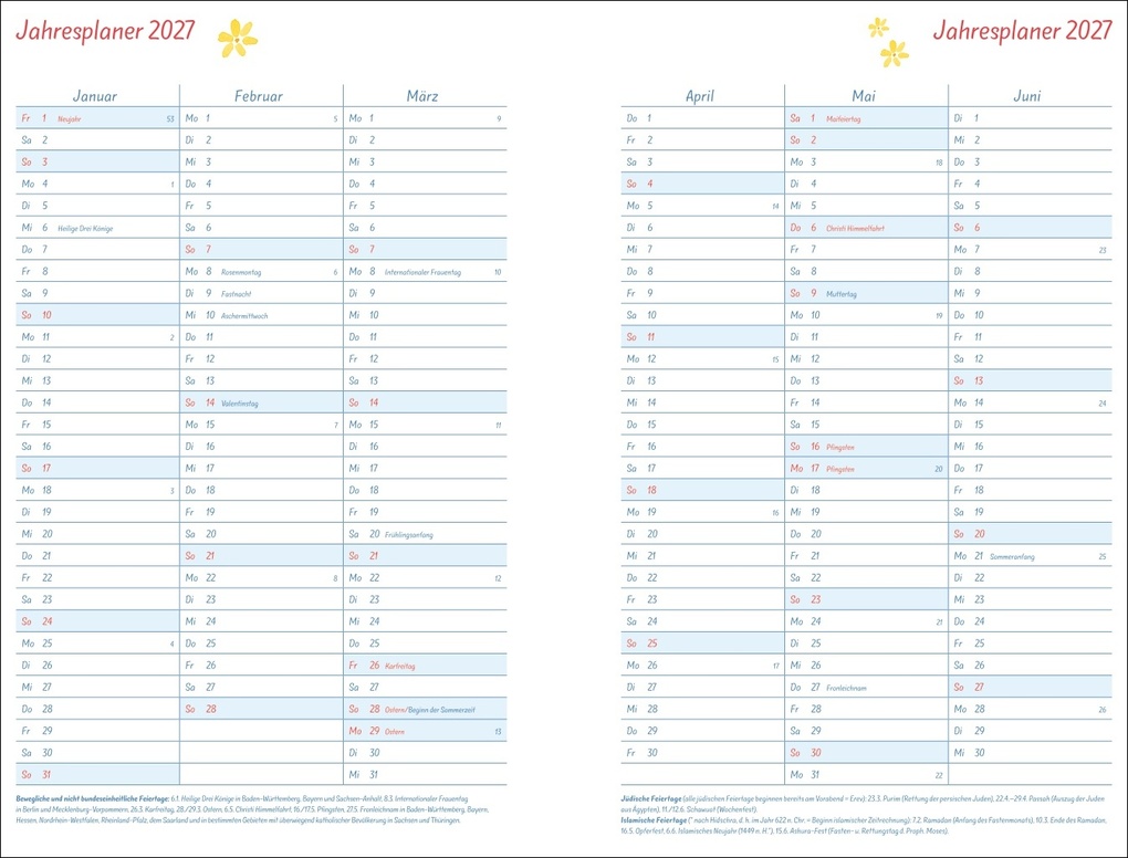 Weitere Ansicht: Helme Heine: Familienplaner-Buch A5 2027 | Helme Heine