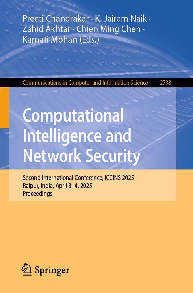Produktbild: Computational Intelligence and Network Security