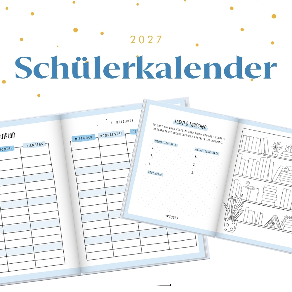 Weitere Ansicht: Schülerkalender 2026 / 2027 Good Vibes Only