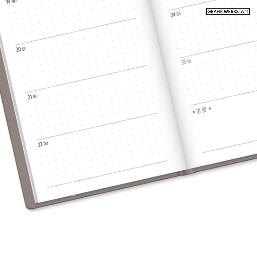 Weitere Ansicht: Terminplaner Lederlook 2027 Taupe