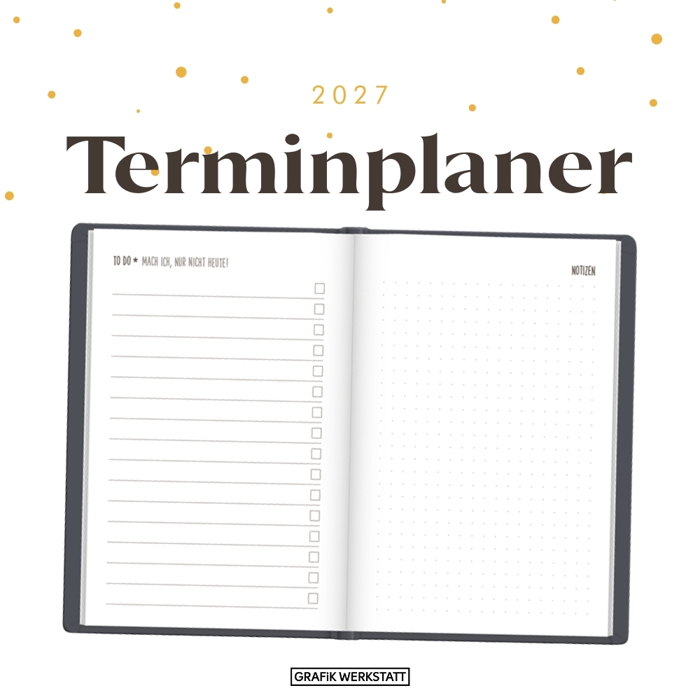Weitere Ansicht: Terminplaner Lederlook 2027 Schwarz