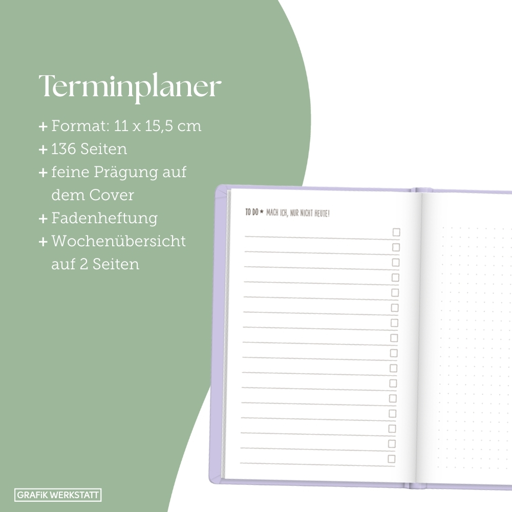 Weitere Ansicht: Terminplaner Lederlook 2027 Schwarz