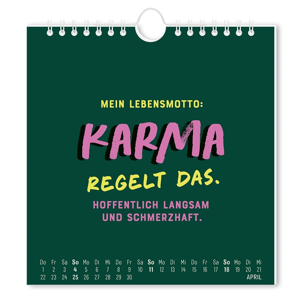 Weitere Ansicht: Postkartenkalender 2027 'Nen Scheiß muss ich!