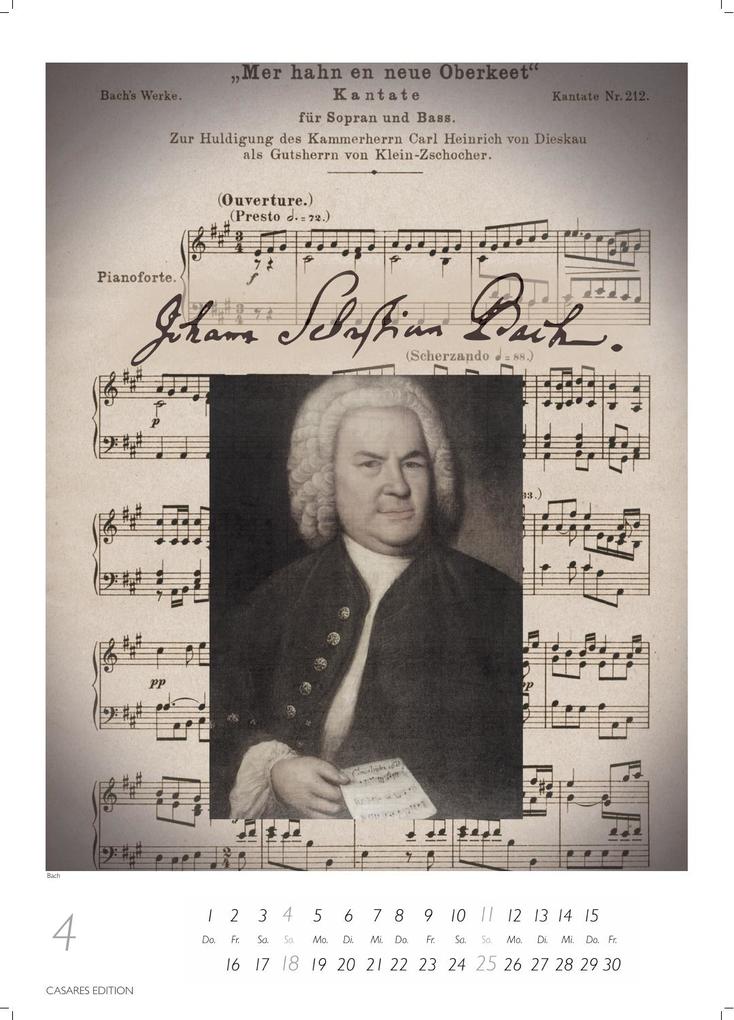 Weitere Ansicht: Komponisten Kalender 2027 - Musik-Kalender 21x29cm - Klassische Komponisten mit 12 Künstlerporträts