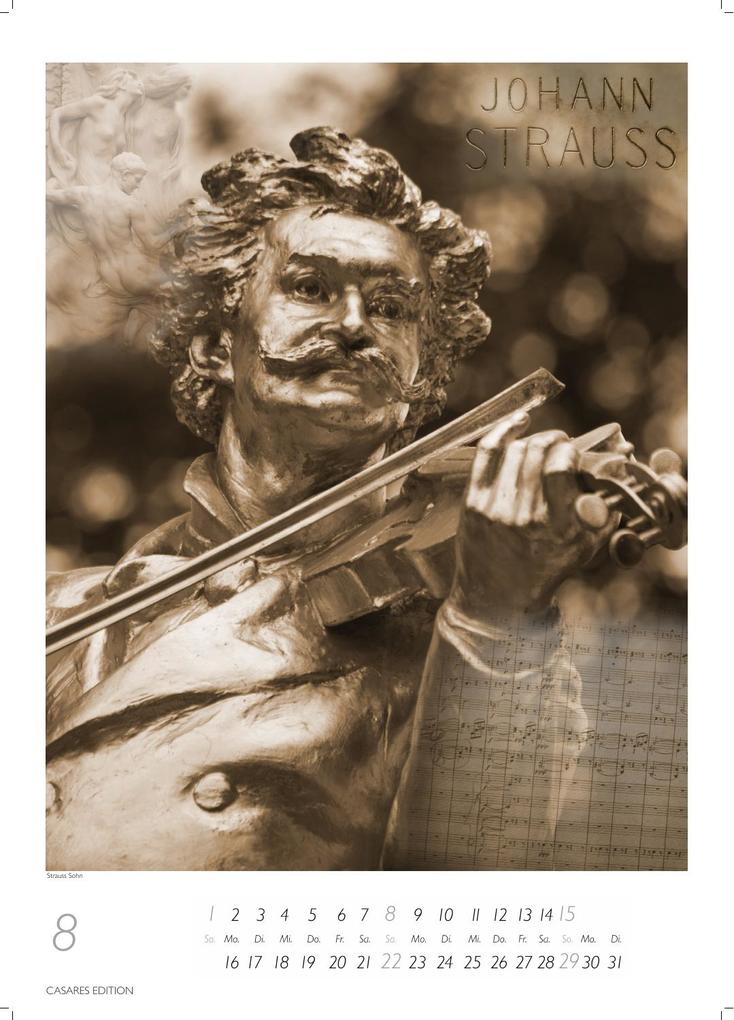 Weitere Ansicht: Komponisten Kalender 2027 - Musik-Kalender 21x29cm - Klassische Komponisten mit 12 Künstlerporträts