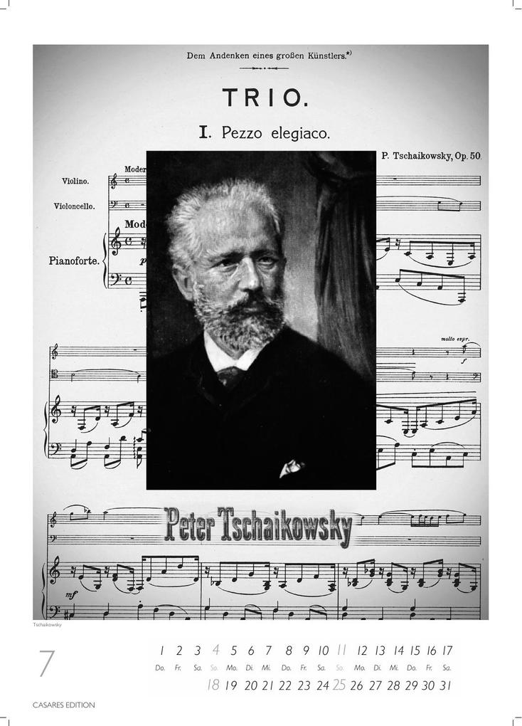 Weitere Ansicht: Komponisten Kalender 2027 - Musik-Kalender 42x59cm - 12 Klassische Komponisten im Porträt