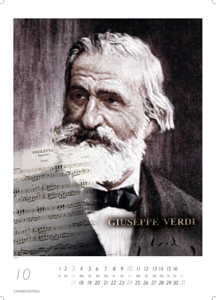 Weitere Ansicht: Komponisten Kalender 2027 - Musik-Kalender 42x59cm - 12 Klassische Komponisten im Porträt