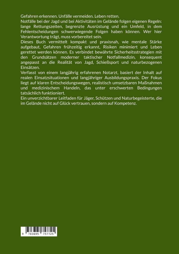 Weitere Ansicht: Sicherheit und Notfallmedizin bei der Jagd und im Gelände | Nicolai Wiegand